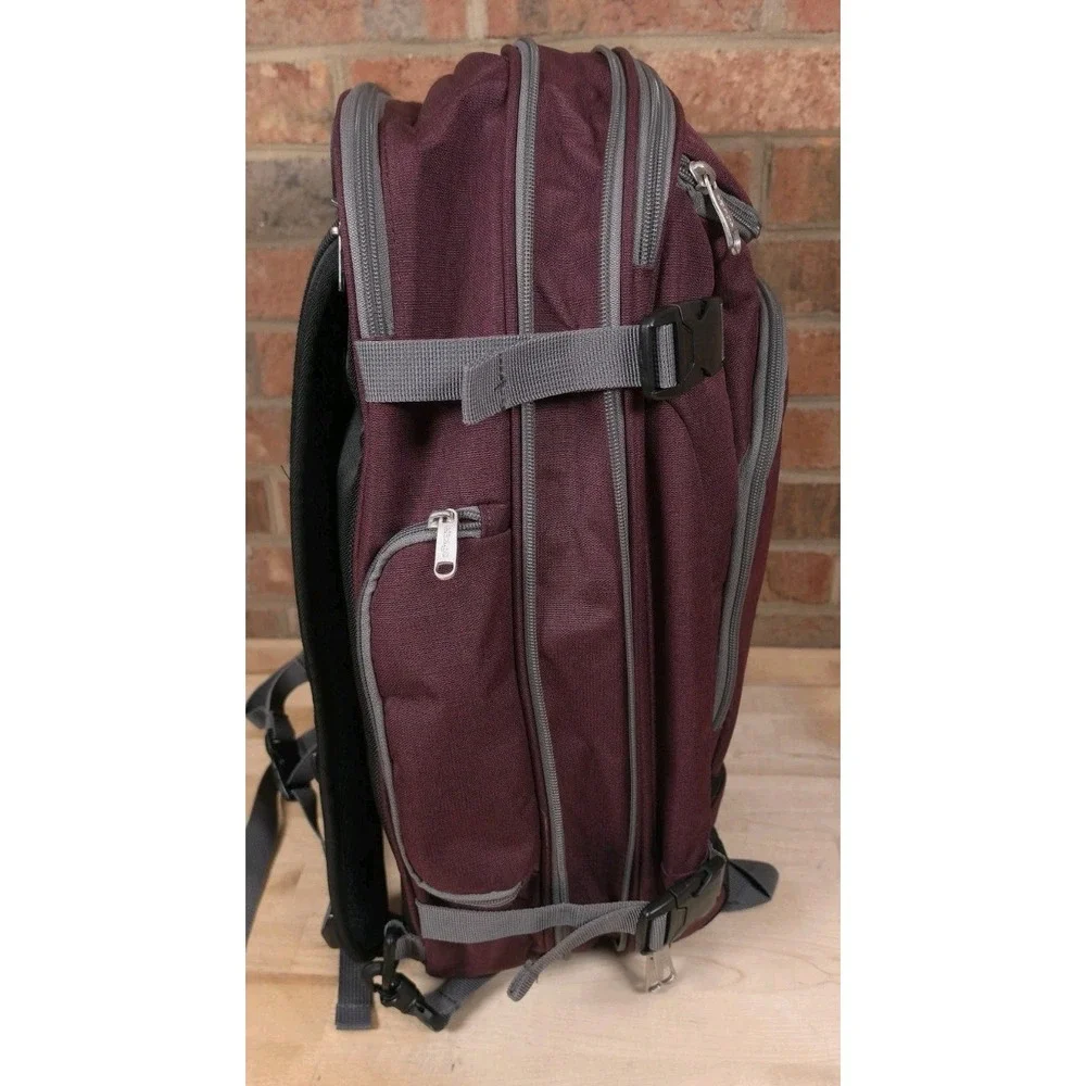 eBags Mother Lode Travel Backpack Convertible Expandable Luggage Burgundy